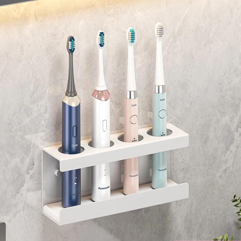 Aluminum Wall Mount Electric Toothbrush Holder for Bathroom, Shower, Toothbrush Hanger Brush Stand, Hanger Bathroom Organizer