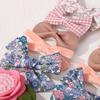 4Pcs/Set Floral Lace Hair Clip Set Girl Cute Bow FlowerTrimming Headwear Cartoon Hair Clips Hairpin Headdress Hair Accessories