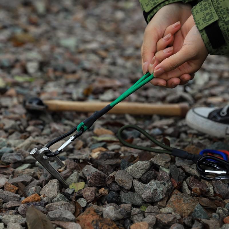 Portable Elastic Buckle Ropes & Hooks for Camping: Multi-functional Tarp Tent Accessories