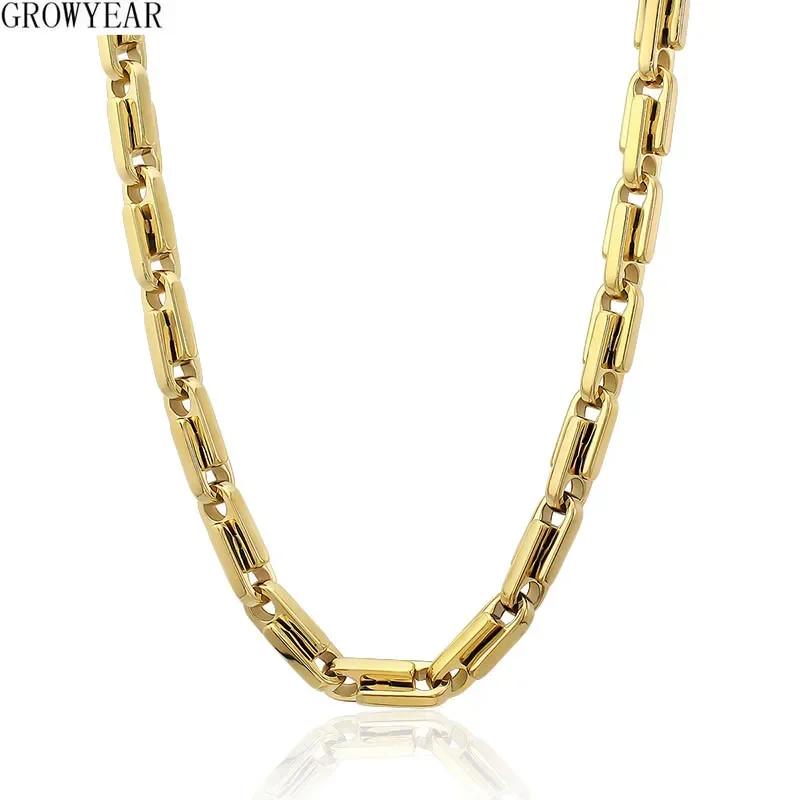 316L Stainless Steel Chunky Chain Necklace Set S Hoop Clasp Big Heavy Link Chain Choker Necklace Statement Cool for Men Women
