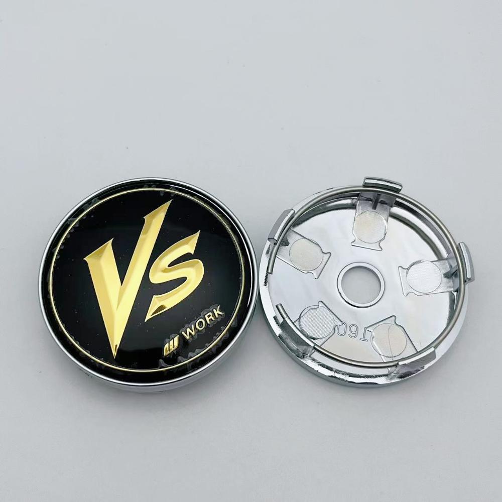 

4pcs 60MM ( 56MM I.D ) VS W Work Logo Emblem Badge Car Wheel Center Caps Auto Rim Dust Cover Wheel Hub Hubcaps Car Accessories VS W Work Badge&4pcs 60MM Wheel Cap