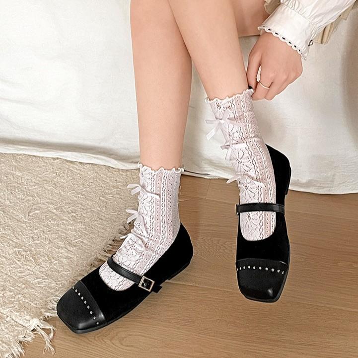 Fashion temperament retro ballet style flat bottom shallow mouth single shoes women's 2025 new spring and autumn soft sole Mary Jane small leather sho