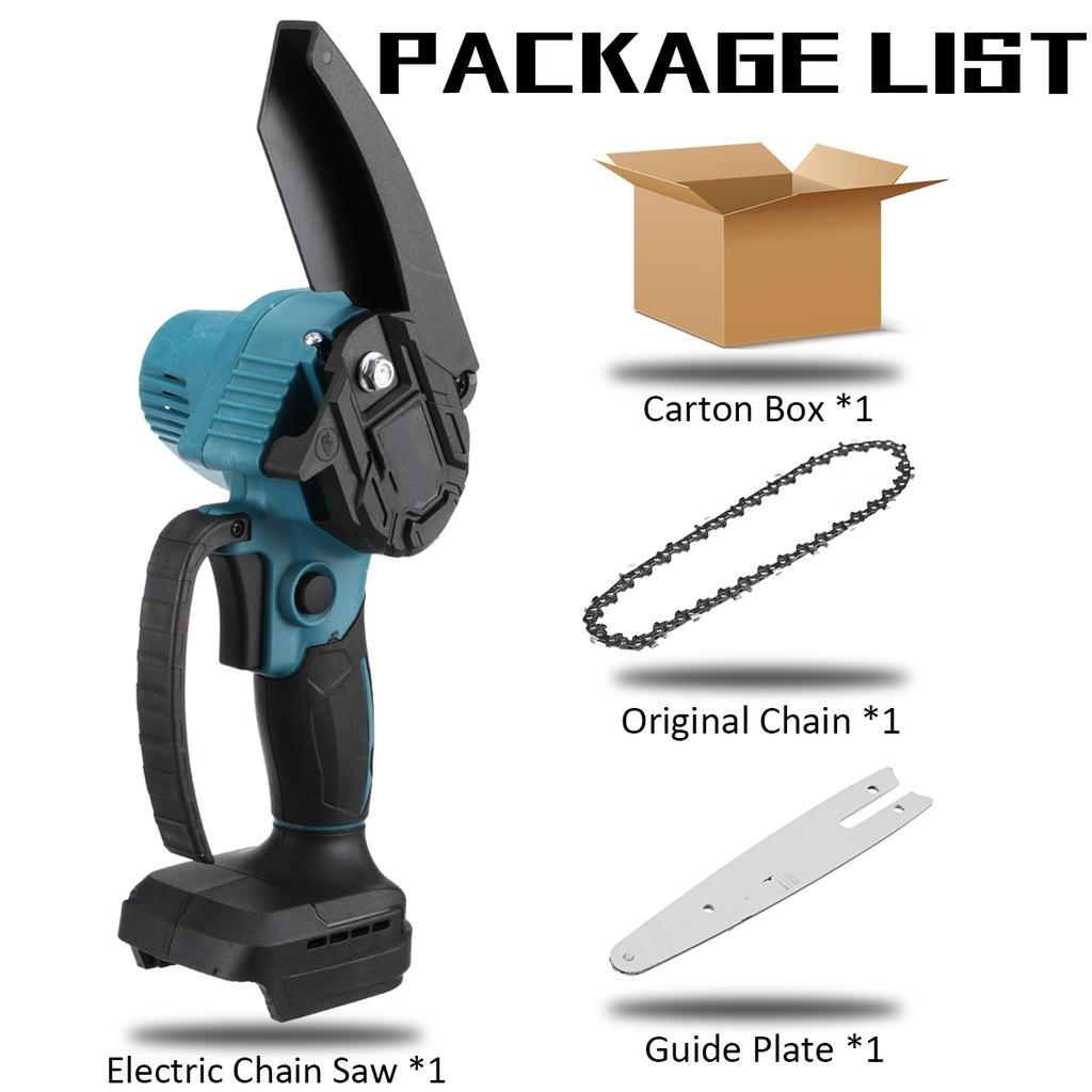 3500W 6 Inches Mini Electric Chain Saw With Battery Indicator Rechargeable Garden Pruning Saw Woodworking Tool For 18V Battery