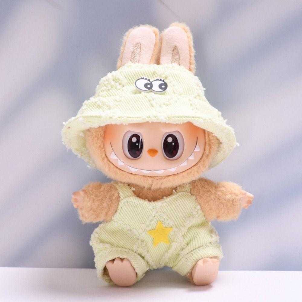 Big Eyes Labubu Time Doll's Clothes Two-piece Set 17cm Plush Dolls Clothes  Children Gift
