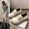 Fashion Women's Shoes Platform Slip-on Oxfords Loafers With Fur Female Footwear Clogs Comfortable Slip On Leather New Summer Dress