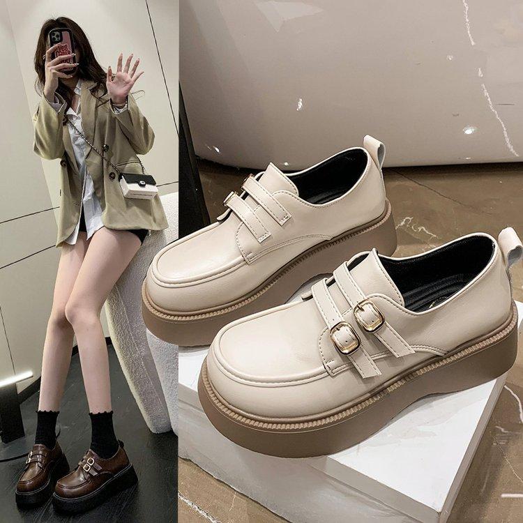 Fashion Women's Shoes Platform Slip-on Oxfords Loafers With Fur Female Footwear Clogs Comfortable Slip On Leather New Summer Dress