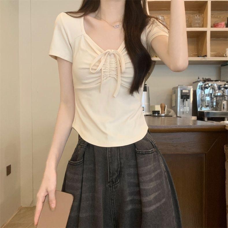 Pink Short Sleeve T Shirt With Embroidery For Elegant Casual Wear