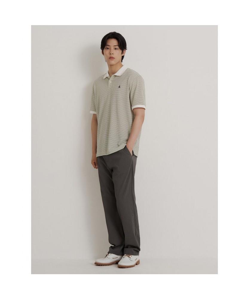 Binpolmen Summer Texture Comfort Fit Slacks Khaki