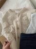 Hand-Embroidered 3D Floral Knit Cardigan for Women - Soft Korean Style Outerwear