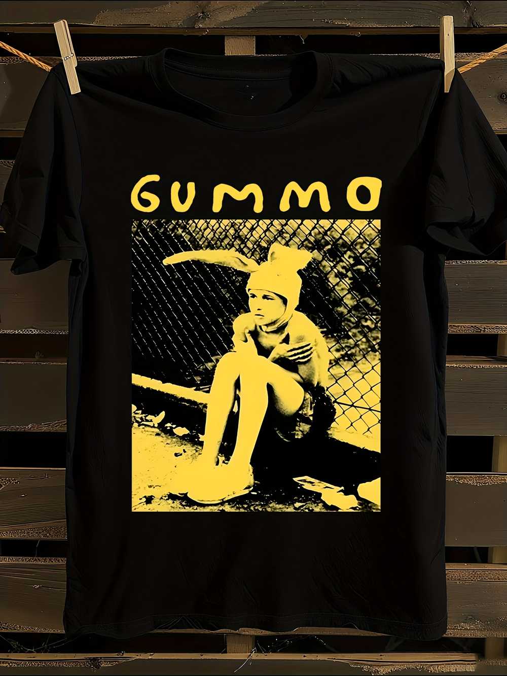 

Gummo Bunny Boy v6 White & Black T-Shirt Mens Tshirt Womens Tshirts with Letters Print Short Sleeves T-Shirt Casual Street Tee Shirt Top S