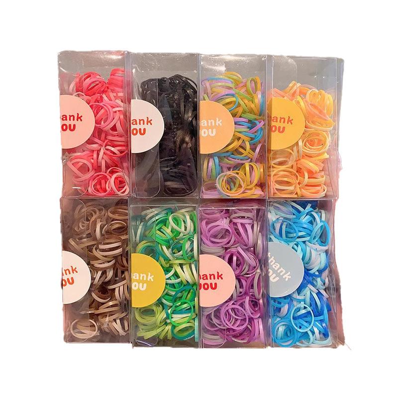 Children'S Colorful Disposable Rubber Band Candy Color Hair Band Cute Girl Baby High Elastic Rubber Band Hair Accessories