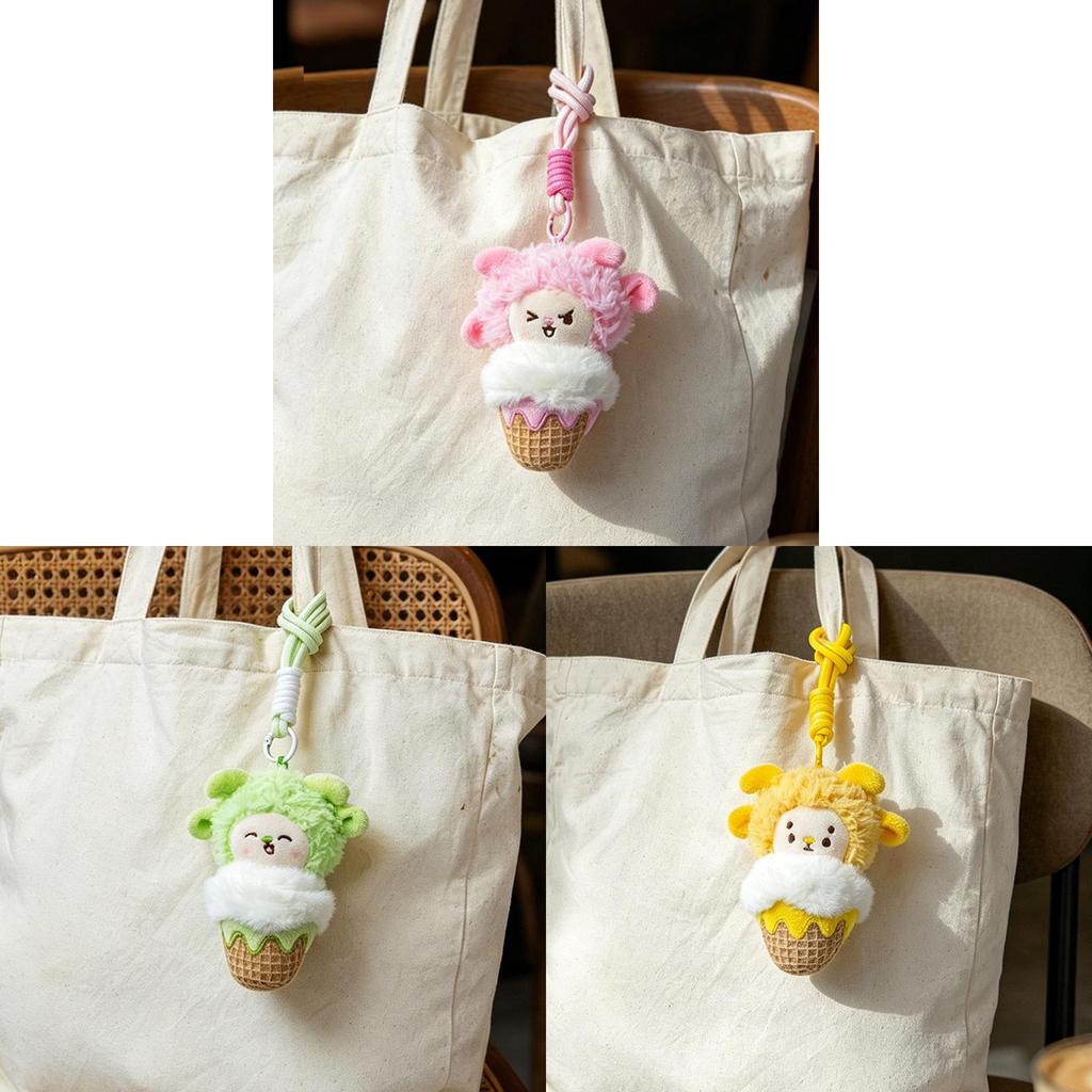 Plush Sheep Keychain With Car Accessory For Kids And Teens