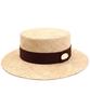 Yunibeosyeolkemiseuteuli Brown Line Bau Flat Fedora Panama Hat