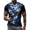 Fierce Eagle Men's T-Shirt Animal 3D Printed Men's Casual Short Sleeve Fashion Streetwear