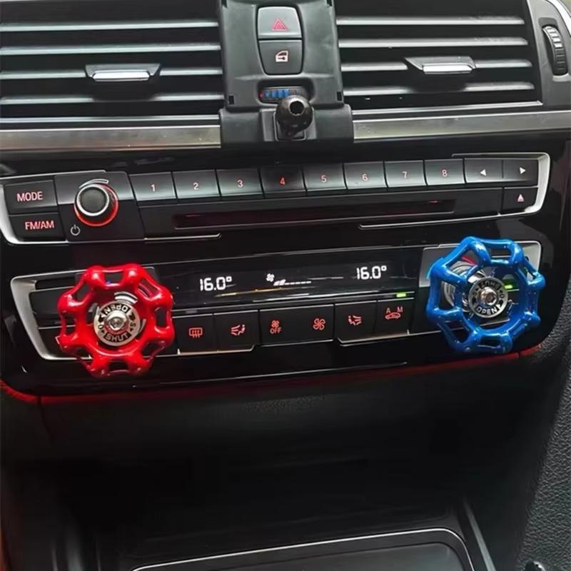 Car Central Control Knob 3D Faucet Valve Car Engine Ignition Start Stop Button Cover Car Button Cover Car Interior Ornament