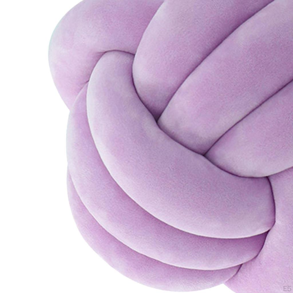 Knot Pillow Ball Tlusté Pohodlné vázané polštáře pro domácí pohovku v obývacím pokoji Světle šedá