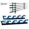 Fishing Pole Organizer Stand 2Pcs Wall Mount Rod Holder, 5 Storage Display Rack for Garage Shed, Horizontal Solutions