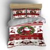 Santa Reindeer Christmas Set Bedding Duvet Cover Set Duvet Cover Pillowcases  (1*Duvet Cover 2*Pillowcases, Without Duvet Insert)