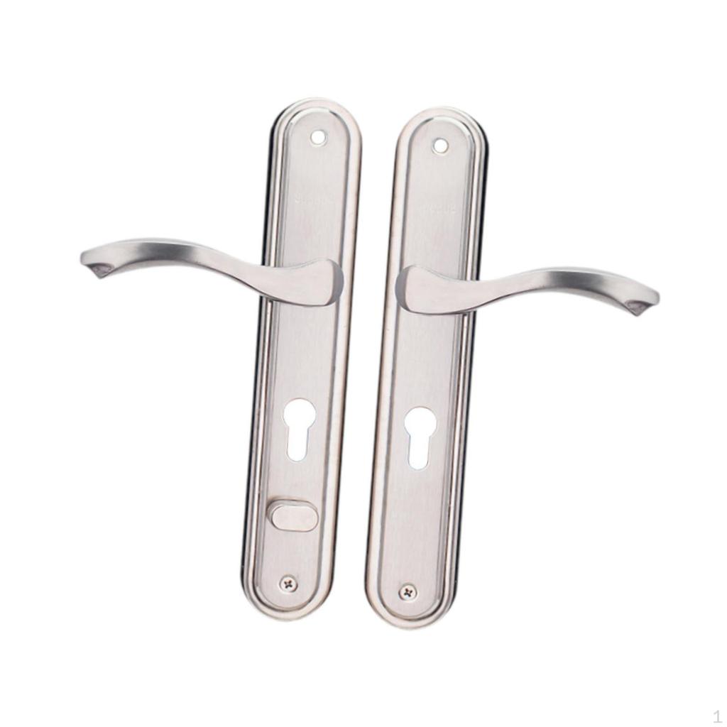 Security Door Handles Lever Easy Installation Accessory Sturdy Stainless Steel Narrow Panels