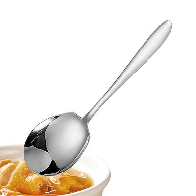 Stainless Steel Salad Spoon Serving Spoon Household Meal Spoon Long Handled Large Communal Spoon Spoon