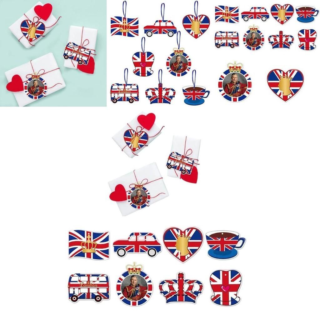 Párty potřeby s britskou monarchií Barevné papírové výřezy se stuhou