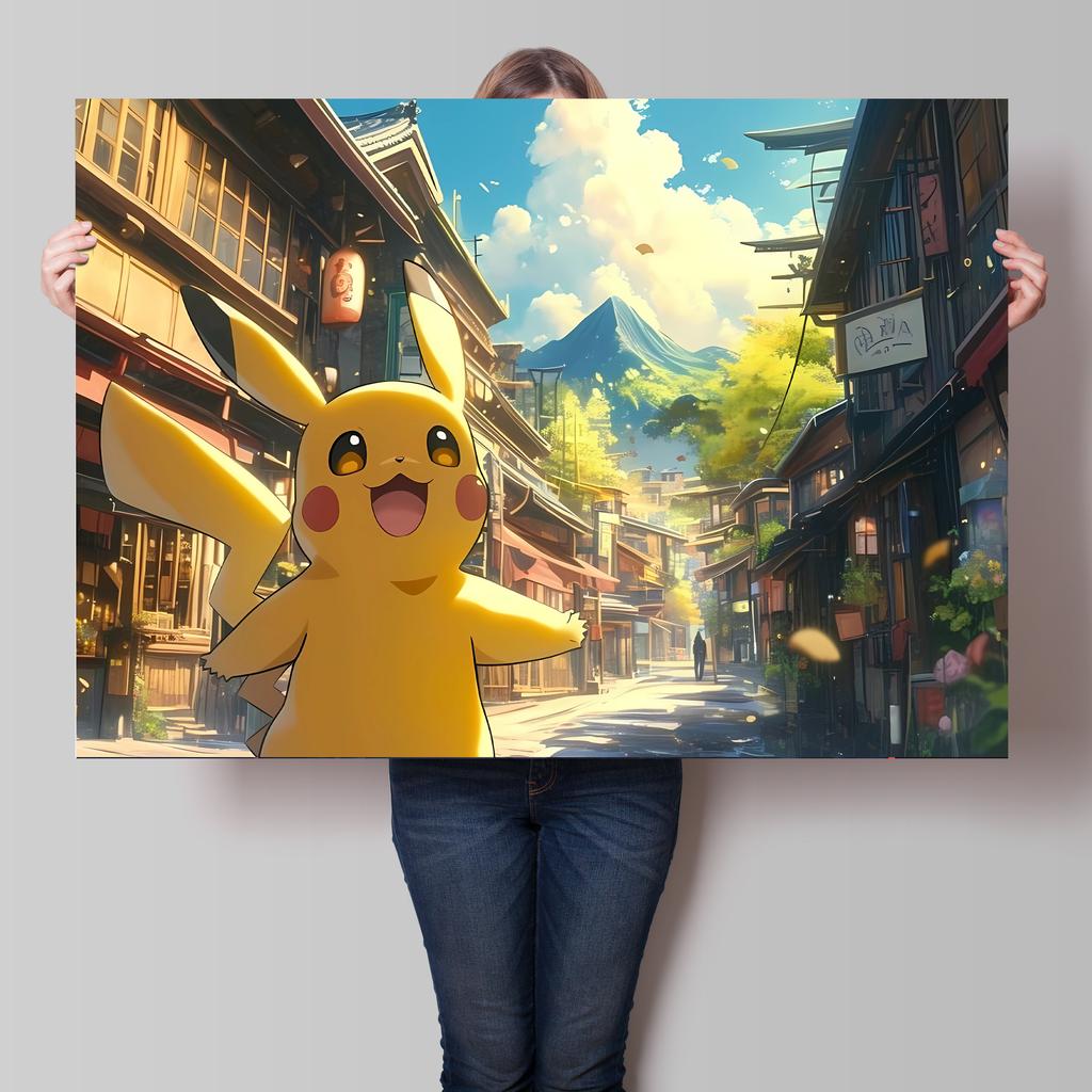 Posters and Prints  Canvas Paintings Pikachu Cute Wall Pictures Room Home Decorative Birthday Gifts Kids Action Figures