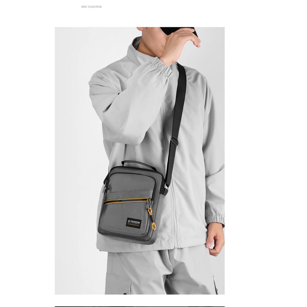 New Simple Casual Outdoor Shoulder Bag Men's Outdoor Waterproof Trend Handbag Men's Contrasting Color Messenger Bag