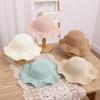 Baby girl sun hat summer sun protection straw hat pearl beach bucket hat girls sun hat