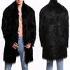 Men's Mid-Length Faux Fur Coat with Faux Fox Fur Collar - 2020 Autumn/Winter Casual Fashion.