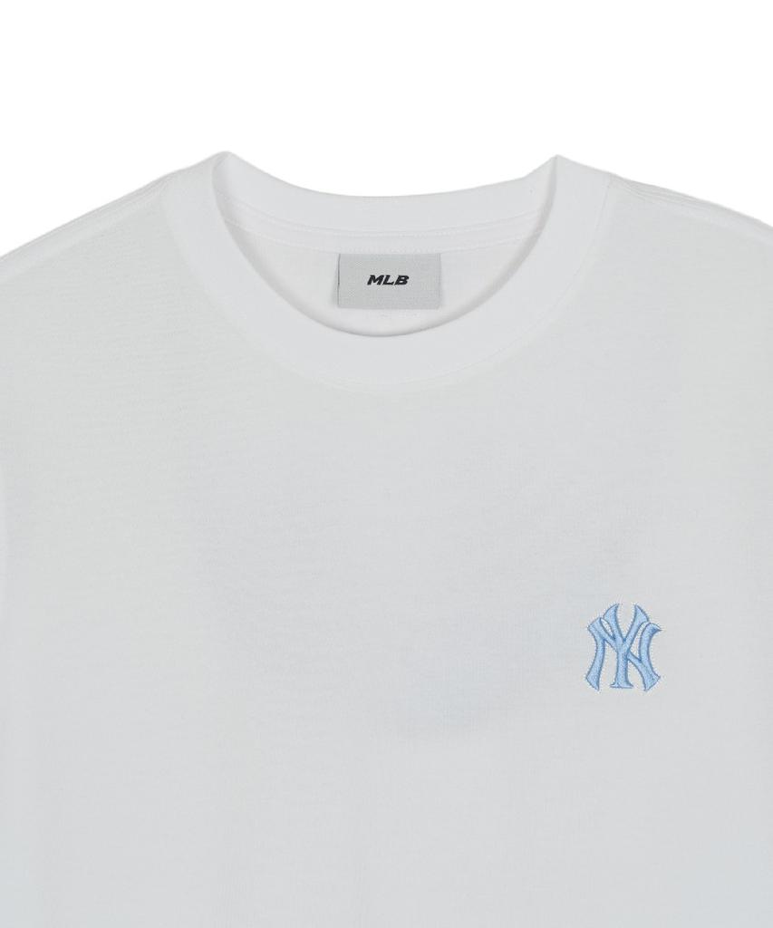 Emelbi Basic Lace Mega Logo Oversized Short Sleeve T-Shirt Ny (White)
