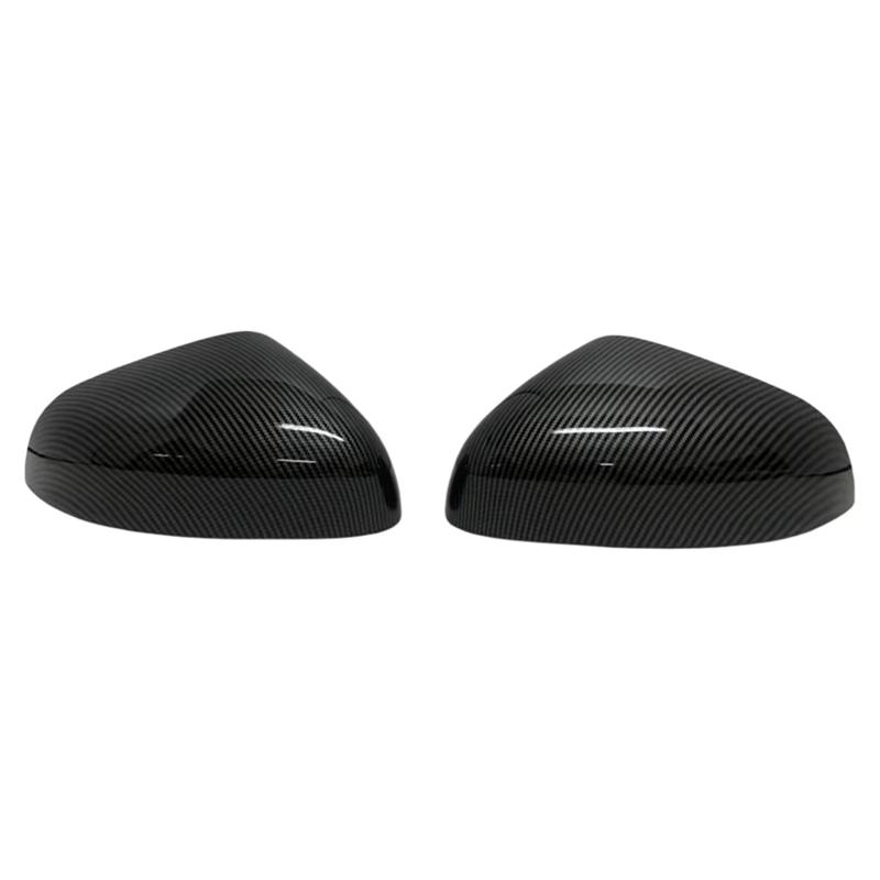 

M63K-Rear View Mirror Cover Trim Side Door Wing Mirror Housing For Ford Fiesta MK8 -2024 Carbon Fiber Pattern