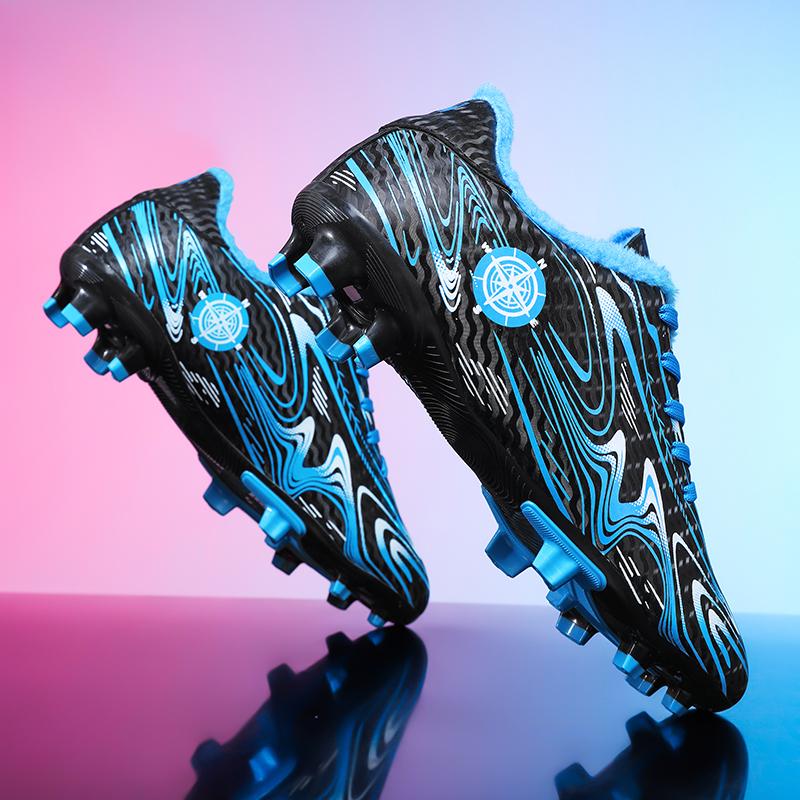 

Теплые Футбольные Бутсы с Флисовой Подкладкой и Плоской Подошвой для Подростков и Студентов, Спортивная Обувь для Соревнований и Тренировок, Противоскользящая Резиновая Подошва 34