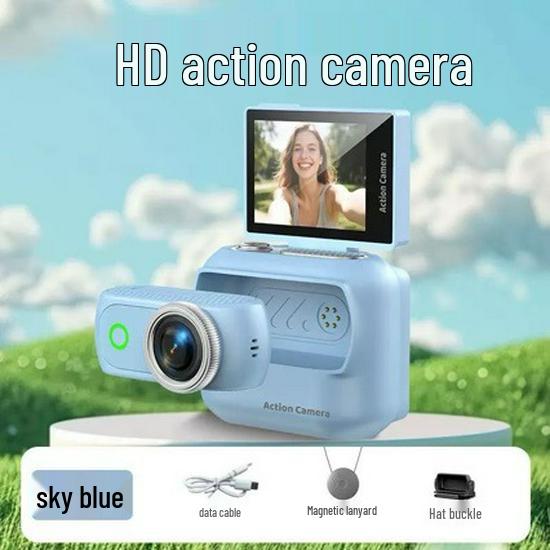 Cross-Border Mini Detachable Magnetic Sports Camera with 2.0-inch HD Flip Screen - Model LK018