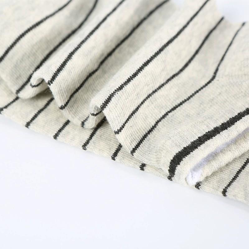 5/10 Pairs Neutral Knitted Anti Odor Short Socks Fashionable Stripes Sweat Absorbing Breathable Comfortable Couples Casual Socks