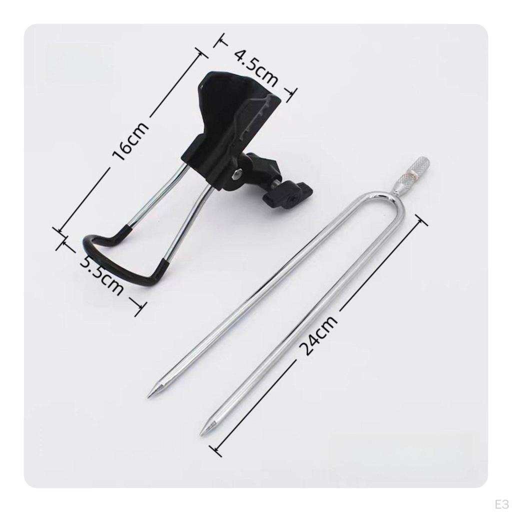 Fishing Pole Ground Stake Double Use Rod Holder Simple Design for Anglers Nylon