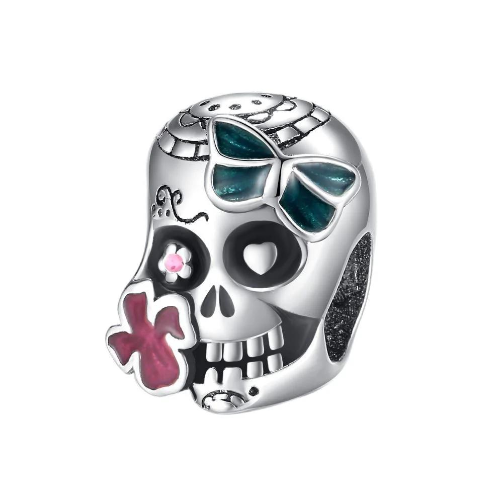 Funny Halloween Charm Bead Charms copper Pumpkin Ghost Witch Magic Hat Pendant Bead Compatible With Authentic Bracelets Necklaces Do It Yourself Jewel