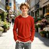 Felpa Pullover Lunga a Maniche Lunghe in Maglia Unisex per Bambini Colore Casual Look a Strati Top per Ragazzi e Ragazze