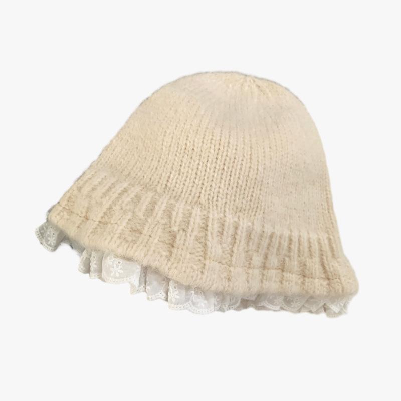 Korean Lazy Style Gray Knitted Hat for Women In Autumn and Winter Wool Fisherman Hat Showing Face Small Warm Basin Hat Autumn and Winter Warm