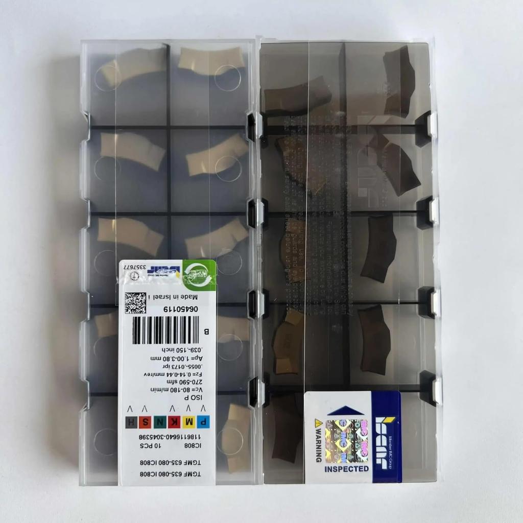 ISCAR / TGMF635-080 IC808 /Industrial indexable Carbide Inserts 10 PCS