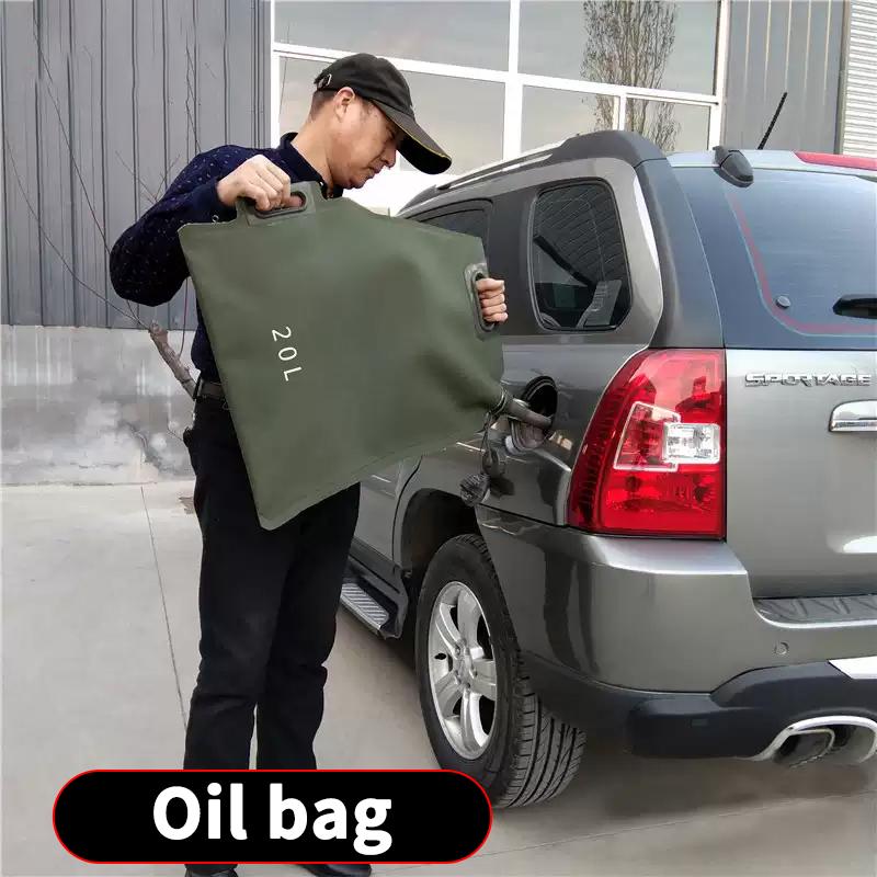 Outdoor soft oil bag 5L gasoline bag Diesel bag 10L 20L 30L Oil delivery conduit Foldable Suitable for off-road motorcycle ATV Car