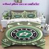 Ice Hockey Logo Pattern Bedding Quilt Set Quilt Cover Pillowcase Home Decoration Birthday Gift (1*duvet Cover+ 2*pillowcase, Without Core)