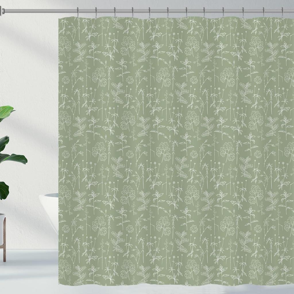 Black And White Flower Shower Curtain Flower Butterfly Shower Curtain With Hook Dark Flower Leaf Plant Bathroom Curtain Waterproof Shower Curtain