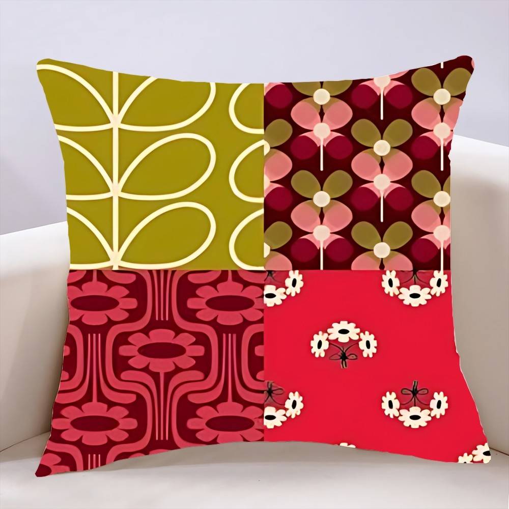 O-Orla Kiely Flower Pillow Case Cushion Cover Polyester Pillowcase Decorative Sofa Cushion Pillowcase Home Decor