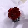 Anello Rosa Rossa Punk Gotico Anelli Vuoti Regolabili per Donne Strega Pagana Vintage Creativo Halloween Regalo Ragazza Cool Gioielli da Festa