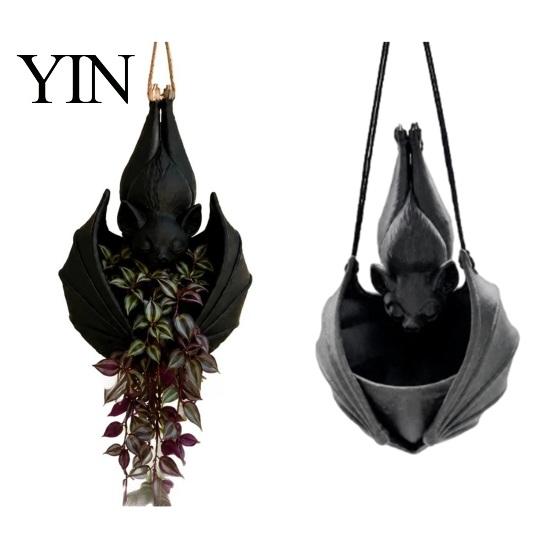 Nischen Garten Geschenke für Pflanzenliebhaber Fledermausförmiger Hängepflanzer, Gotischer Topf Innen Außen Dekoratives Becken Kletterpflanzen Wanddekor, Einzigartiger Flügel Blumentopf