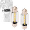 HID-YA T10 37mm LED Room Lamp License Plate Light T10x37mm 150lm 6500K White Set of 2 Heatsink Feston Bulb