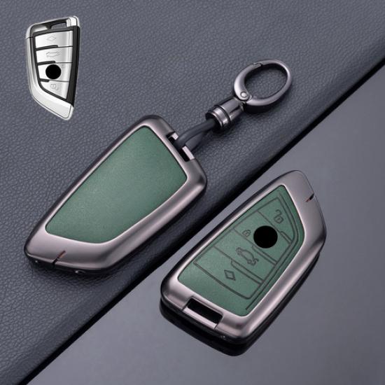 Zinc Alloy Leather Car Key Fob Case Cover Bag For BMW 1 2 3 4 5 X1 X2 X3 X4 X5