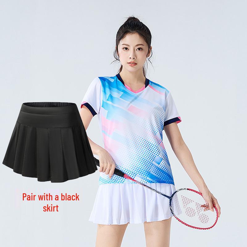 Quick-Dry Breathable Badminton, Tennis & Volleyball Uniform Set for Women & Men with Printed Numbers