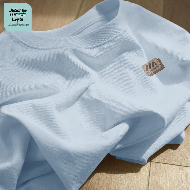 JEANSWEST LIFE Men s 2026 Summer Pure Cotton Short Sleeve Loose Fit T-shirt M