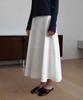 38 Come On Common Pure Tiered Midi Skirts (White)